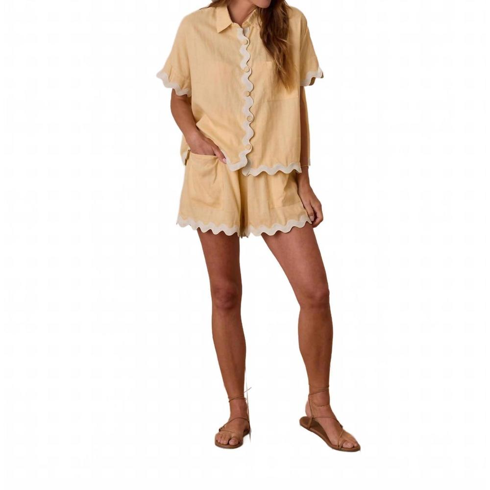 NEW RYLEE + CRU kelli light & flowy set in yellow